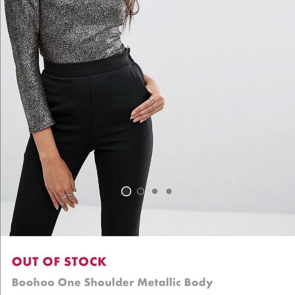 Metallic one shoulder bodysuit - Picture 3 of 4